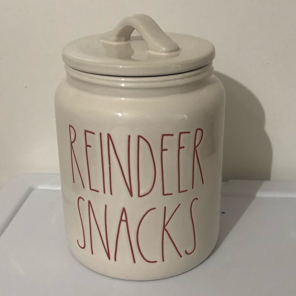 Rae Dunn Holiday Rae Dunn Reindeer Snack Canister With Lid New Poshmark